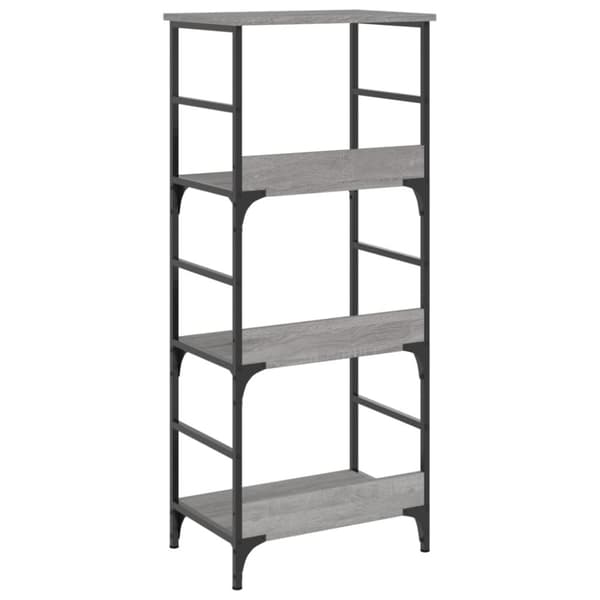 vidaXL bogreol 50x33x117,5 cm konstrueret træ grå sonoma-eg