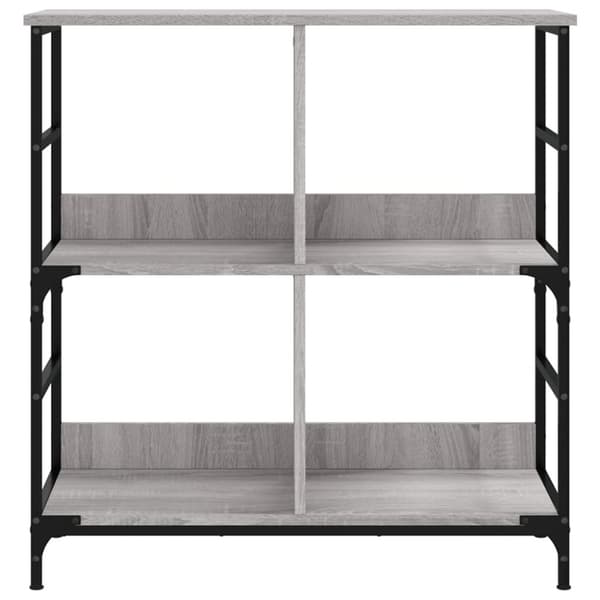 vidaXL bogreol 78,5x33x82 cm konstrueret træ grå sonoma-eg