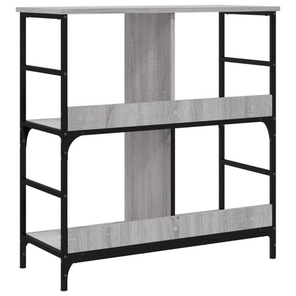 vidaXL bogreol 78,5x33x82 cm konstrueret træ grå sonoma-eg