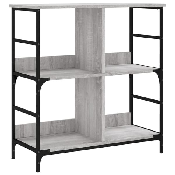 vidaXL bogreol 78,5x33x82 cm konstrueret træ grå sonoma-eg