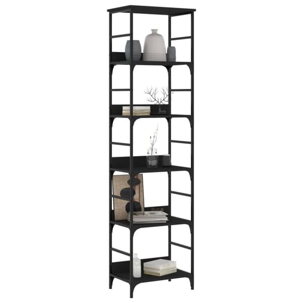 vidaXL bogreol 50x33x188,5 cm konstrueret træ sort