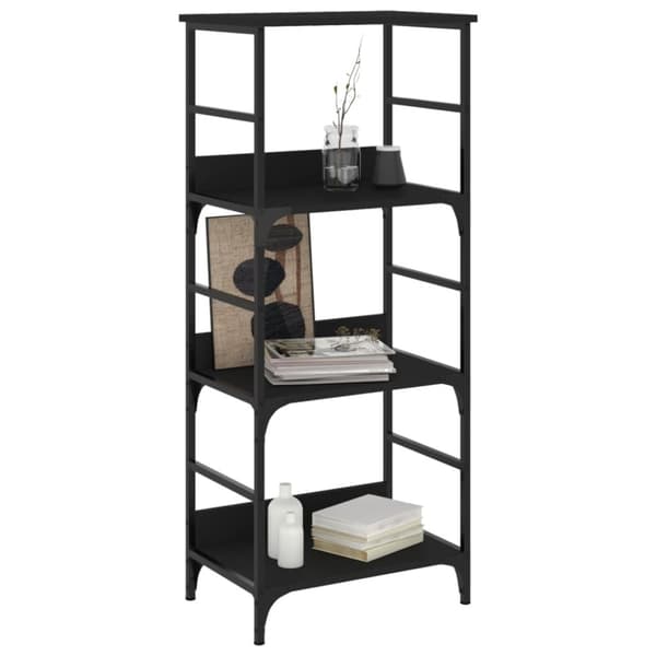 vidaXL bogreol 50x33x117,5 cm konstrueret træ sort