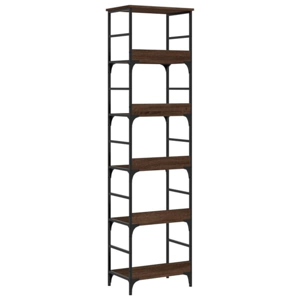 vidaXL bogreol 50x33x188,5 cm konstrueret træ brun egetræsfarve