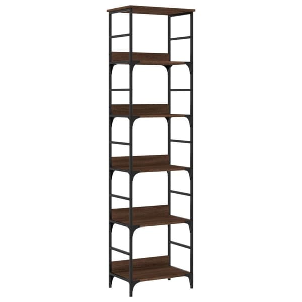 vidaXL bogreol 50x33x188,5 cm konstrueret træ brun egetræsfarve