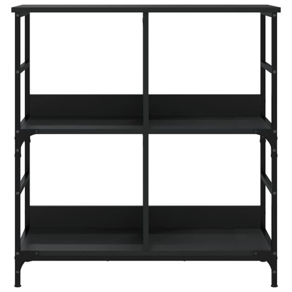 vidaXL bogreol 78,5x33x82 cm konstrueret træ sort