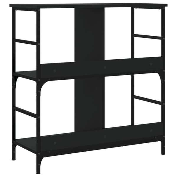 vidaXL bogreol 78,5x33x82 cm konstrueret træ sort
