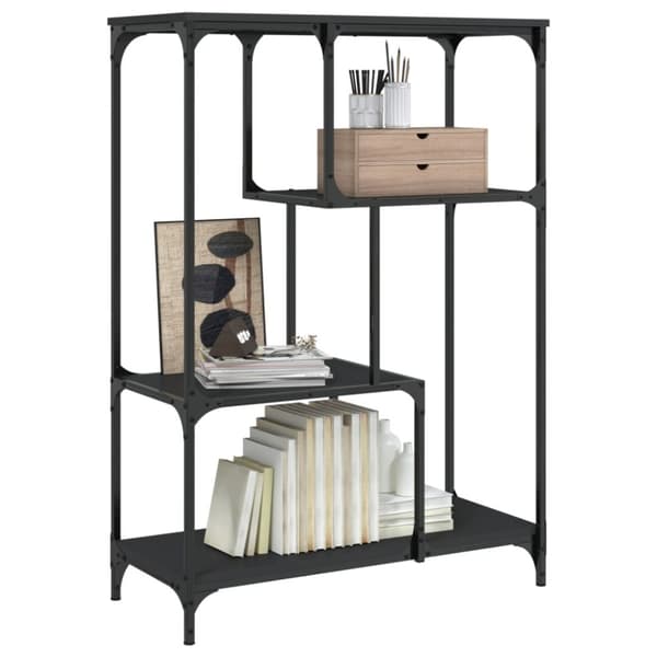 vidaXL bogreol 81x36x115 cm konstrueret træ og jern sort