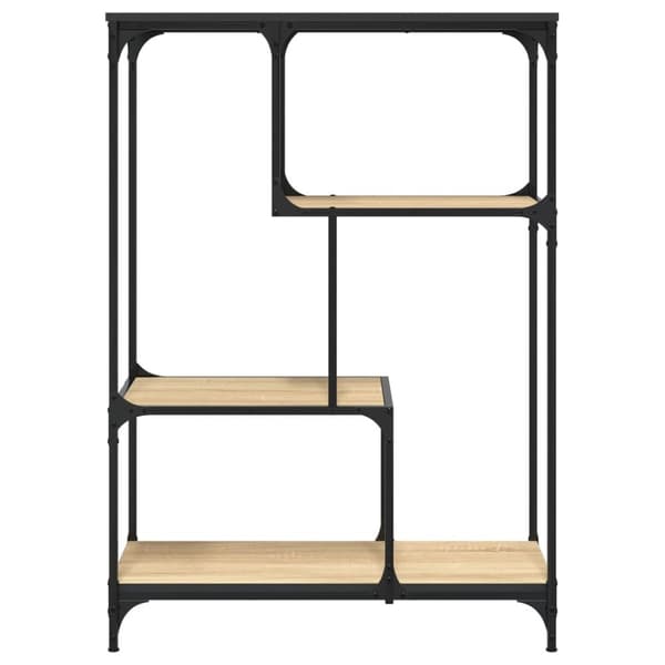 vidaXL bogreol 81x36x115 cm konstrueret træ og jern sonoma-eg