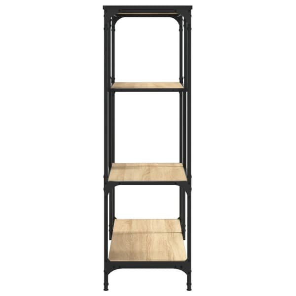 vidaXL bogreol 81x36x115 cm konstrueret træ og jern sonoma-eg