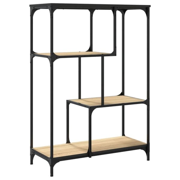 vidaXL bogreol 81x36x115 cm konstrueret træ og jern sonoma-eg