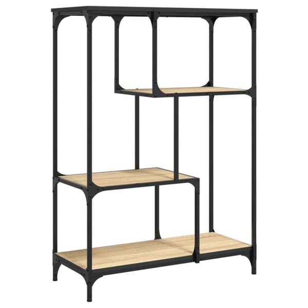 vidaXL bogreol 81x36x115 cm konstrueret træ og jern sonoma-eg