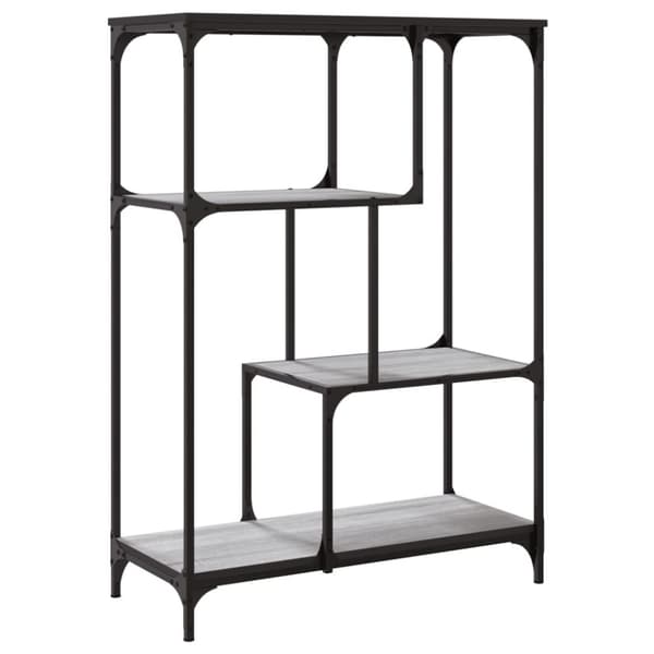vidaXL bogreol 81x36x115 cm konstrueret træ og jern grå sonoma-eg