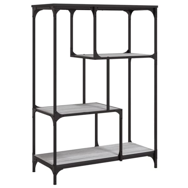 vidaXL bogreol 81x36x115 cm konstrueret træ og jern grå sonoma-eg