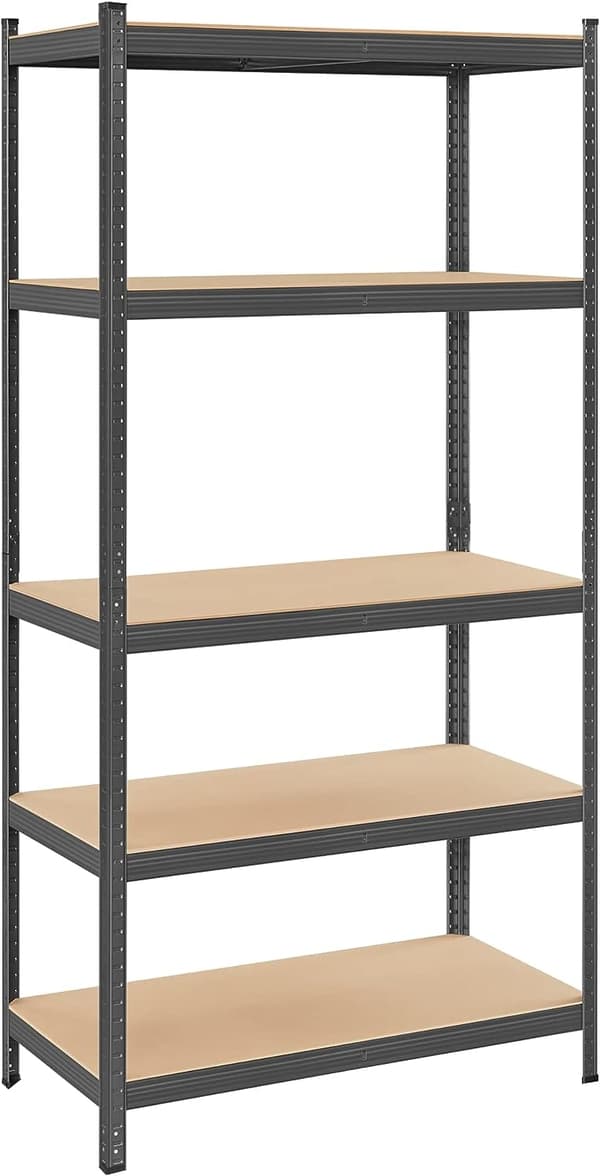 Songmics Garage hyllor Grå 200 x 100 x 50 cm