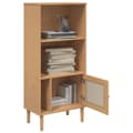 Miniatyrbillede 3 af 11: vidaXL bogreol SENJA rattanlook 60x35x130 cm massivt fyrretræ brun