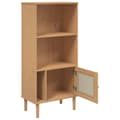 Miniatyrbillede 5 af 11: vidaXL bogreol SENJA rattanlook 60x35x130 cm massivt fyrretræ brun