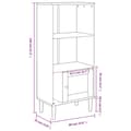 Miniatyrbillede 9 af 11: vidaXL bogreol SENJA rattanlook 60x35x130 cm massivt fyrretræ brun
