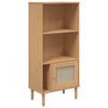 Miniatyrbillede 1 af 11: vidaXL bogreol SENJA rattanlook 60x35x130 cm massivt fyrretræ brun