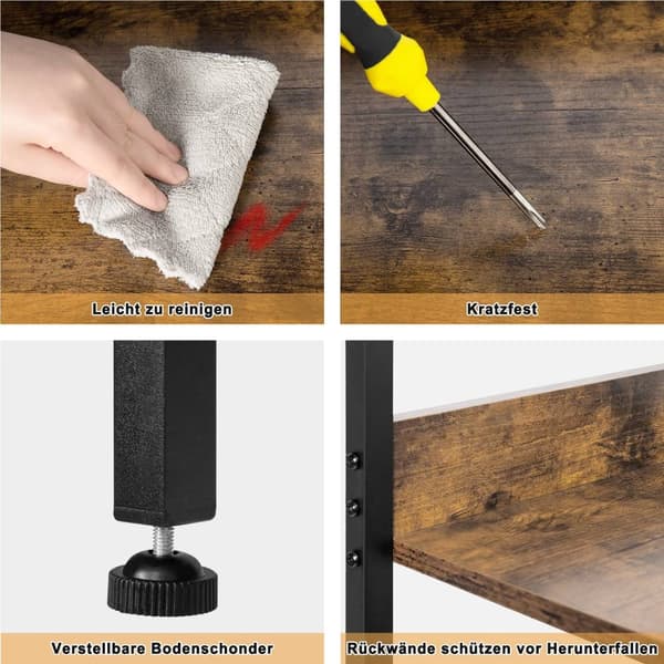 Rootz multifunktionelt opbevaringsstativ - Reol - Displayhylde - Stilfuld og holdbar - Alsidig og sikker - Nem vedligeholdelse - 40 cm x 170 cm x 36 c