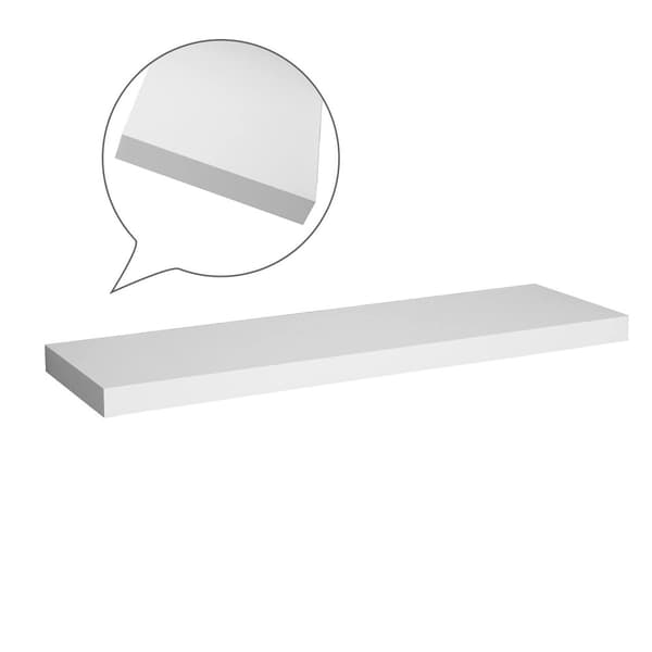 Rootz Wandregal Wandboard Bücherregal - Seinähylly - Kelluva säilytystila - Kirjanäyttö - Seinäreuna - Riippuva järjestely - Modernit hyllyt - Valkoin