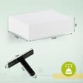 Miniatyrbillede 7 af 7: Rootz Flydende væghyldesæt - Vægmonteret skærm - Hængende opbevaring - Dekorativt stativ - Vægafsats - Moderne Organizer - Hvid - 7,8x5,1x5,1 tommer.