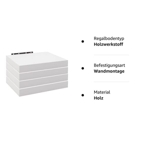 Rootz Vägghyllsats - Flytande bokhylla - Monterade displayställ - Förvaringshyllor - Dekorativa avsatser - Hängande bokhylla - Vit - 25x22,9x3,8cm