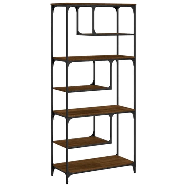 vidaXL bogreol 81x36x176 cm konstrueret træ brun egetræsfarve