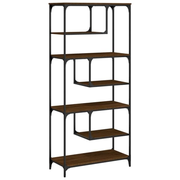 vidaXL bogreol 81x36x176 cm konstrueret træ brun egetræsfarve