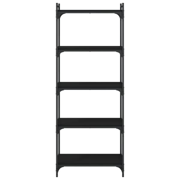 vidaXL bogreol med 5 hylder 60x30x154 cm konstrueret træ sort