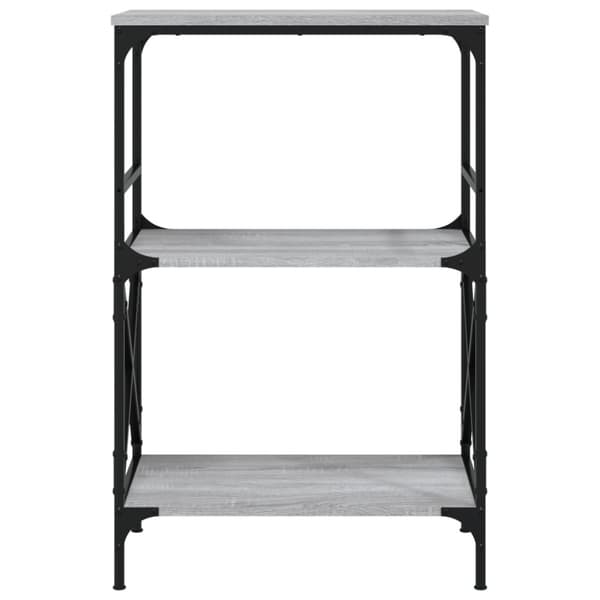 vidaXL bogreol 4 hylder 59x35x90,5 cm konstrueret træ grå sonoma-eg