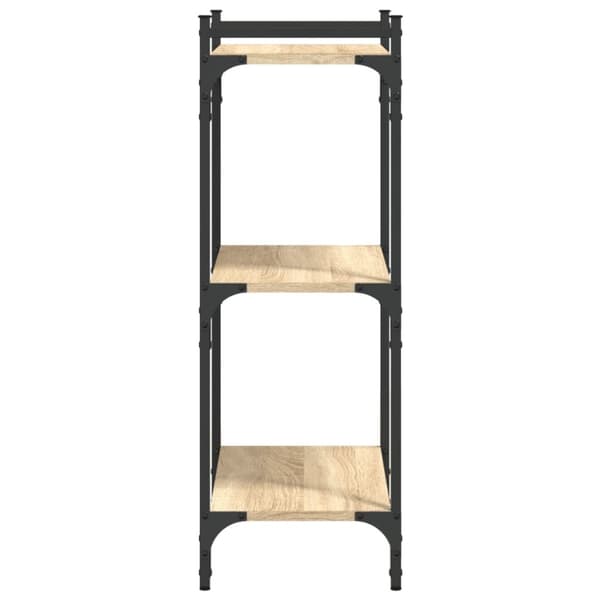 vidaXL bogreol 60x30x86 cm 3 hylder konstrueret træ sonoma-eg