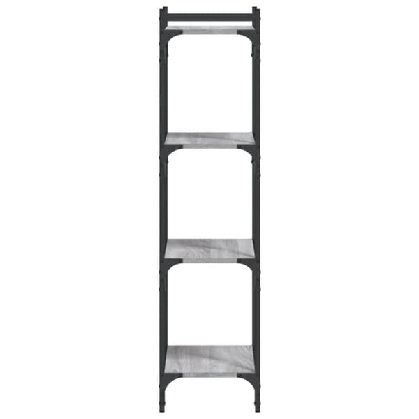 vidaXL Bokhylla 4 hyllplan grå sonoma 40x30x120 cm konstruerat trä