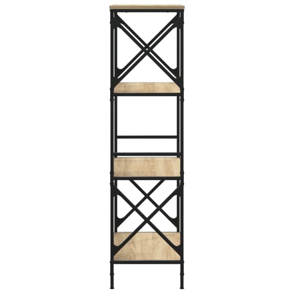 vidaXL bogreol 6 hylder 59x35x132 cm konstrueret træ sonoma-eg