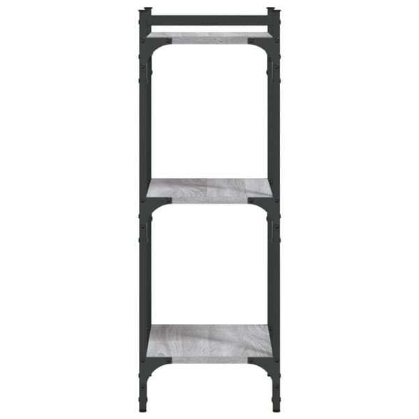 vidaXL bogreol 3 hylder 40x30x86 cm konstrueret træ grå sonoma-eg