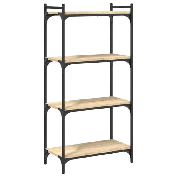 vidaXL Bokhylla 4 hyllplan sonoma-ek 60x30x120 cm konstruerat trä