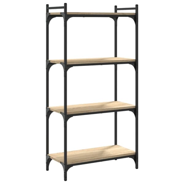 vidaXL Bokhylla 4 hyllplan sonoma-ek 60x30x120 cm konstruerat trä