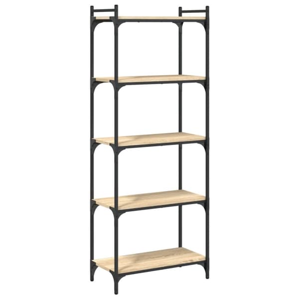 vidaXL Bokhylla 5 hyllplan sonoma-ek 60x30x154 cm konstruerat trä