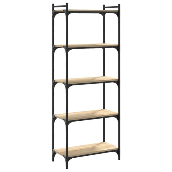 vidaXL Bokhylla 5 hyllplan sonoma-ek 60x30x154 cm konstruerat trä
