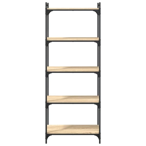vidaXL bogreol 5 hylder 60x30x154 cm konstrueret træ sonoma-eg