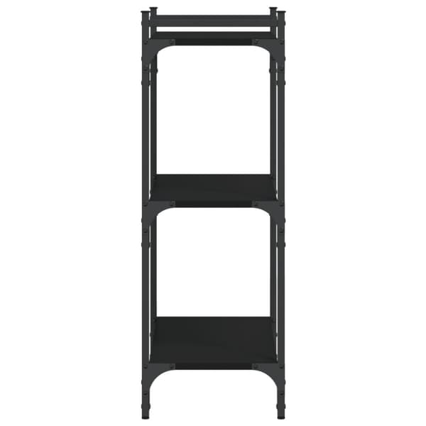 vidaXL bogreol med 3 hylder 60x30x86 cm konstrueret træ sort