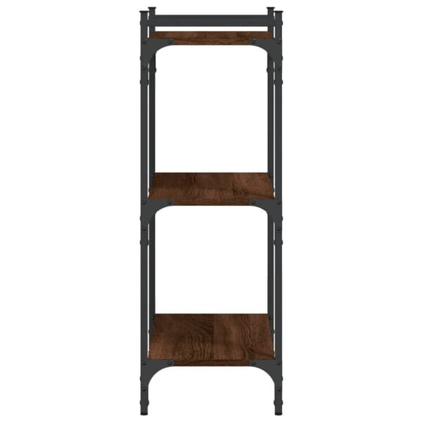 vidaXL bogreol 60x30x86 cm 3 hylder konstrueret træ brunt eg