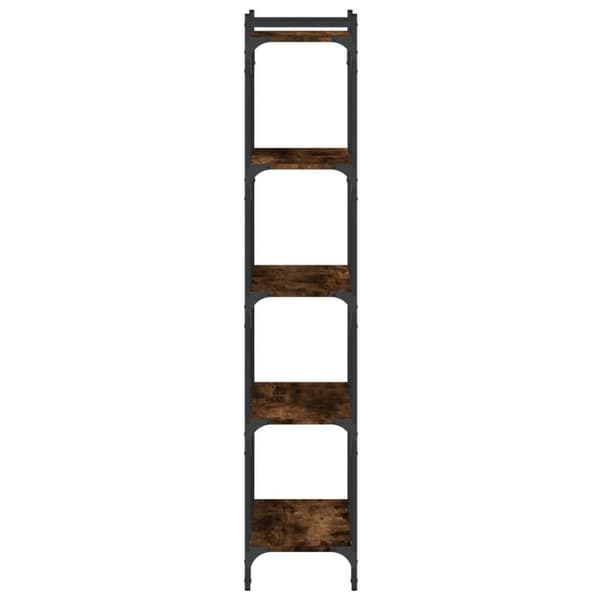 vidaXL Bokhylla 5 hyllplan rökfärgad ek 60x30x154 cm konstruerat trä