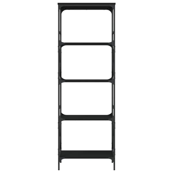 vidaXL bogreol med 5 hylder 59x35x171 cm konstrueret træ sort