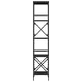 Miniatyrbillede 4 af 10: vidaXL bogreol med 5 hylder 59x35x171 cm konstrueret træ sort