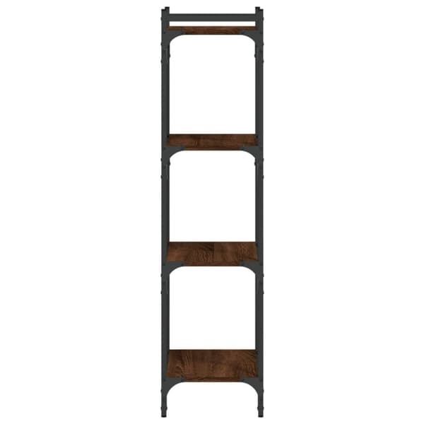 vidaXL bogreol 4 hylder 40x30x120 cm konstrueret træ brunt eg