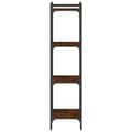 Miniatyrbillede 4 af 10: vidaXL bogreol 4 hylder 40x30x120 cm konstrueret træ brunt eg