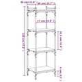Miniatyrbillede 8 af 10: vidaXL bogreol 4 hylder 40x30x120 cm konstrueret træ brunt eg