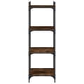 Miniatyrbillede 3 af 10: vidaXL bogreol 4 hylder 40x30x120 cm konstrueret træ røget eg