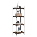 Miniatyrbillede 2 af 10: vidaXL bogreol 4 hylder 40x30x120 cm konstrueret træ røget eg