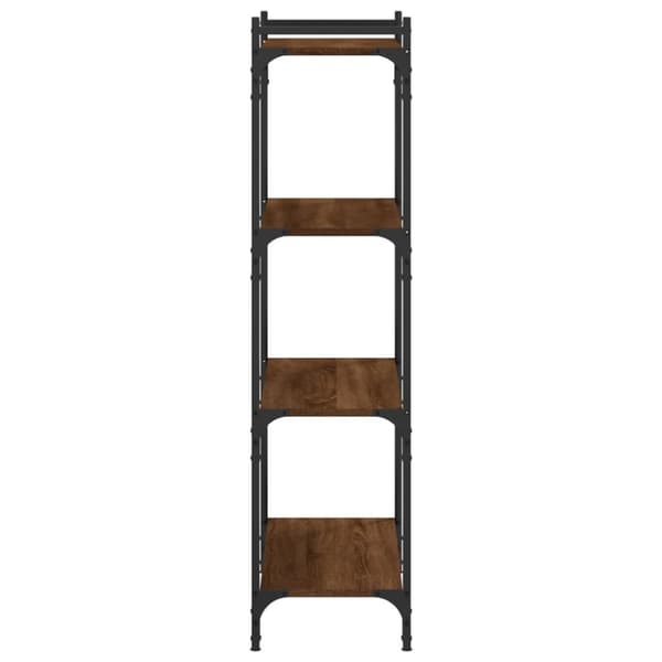 vidaXL Bokhylla 4 hyllplan brun ek 80x30x120 cm konstruerat trä